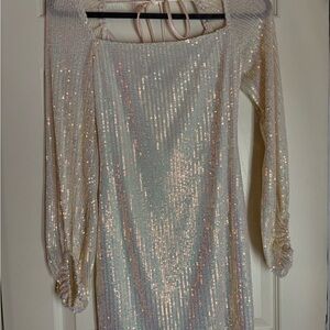 Sparkling Long Sleeve Dress
